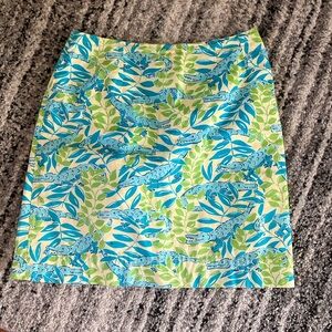 Lily Pulitzer Alligator Print Mimosa Everglades Skirt Size 2